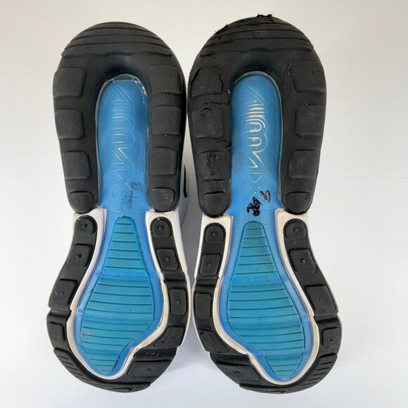 Nike Air Max 270 Running Shoes Men 9.5 White Blue AH8050-110 Low Top Lace Up Gym - Picture 3 of 11